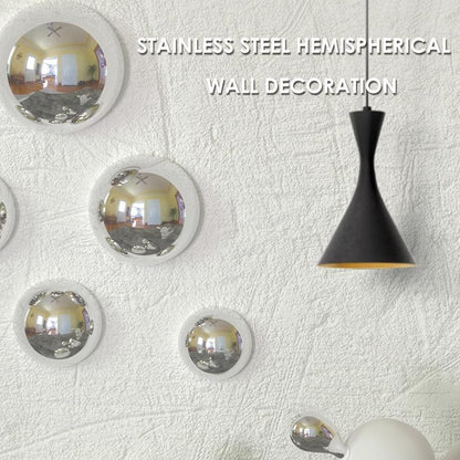 6pcs Hollow Hemisphere Ball Gazing Ball Half for Outdoor Decoration Shopping Mall Decor Wall Decorated (Gold)