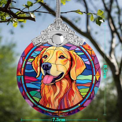 Golden Retriever Glass Ornament, Christmas Decor, Holiday Decorations and Xmas Gifts Ideas