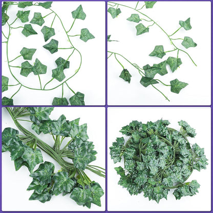 18 Pack 126 Feet Vines,Ivy,Ivy Garland,Fake Ivy,Fake Leaves,Ivy Vines,Artificial Vines,Green Vines,Leaves Room Decor,Vines for Bedroom,Wall Decor,Wedding Party