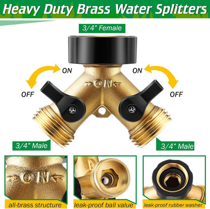 Qualirey Pest Control Exhaust Pipe Attachment with 2 Way Hose Splitter, Transport Exhaust from Car to Underground for Killing Outdoor Rodents Such as Moles, Gophers (Fit for Pipe in 2"-2.4"/3"-3.5")