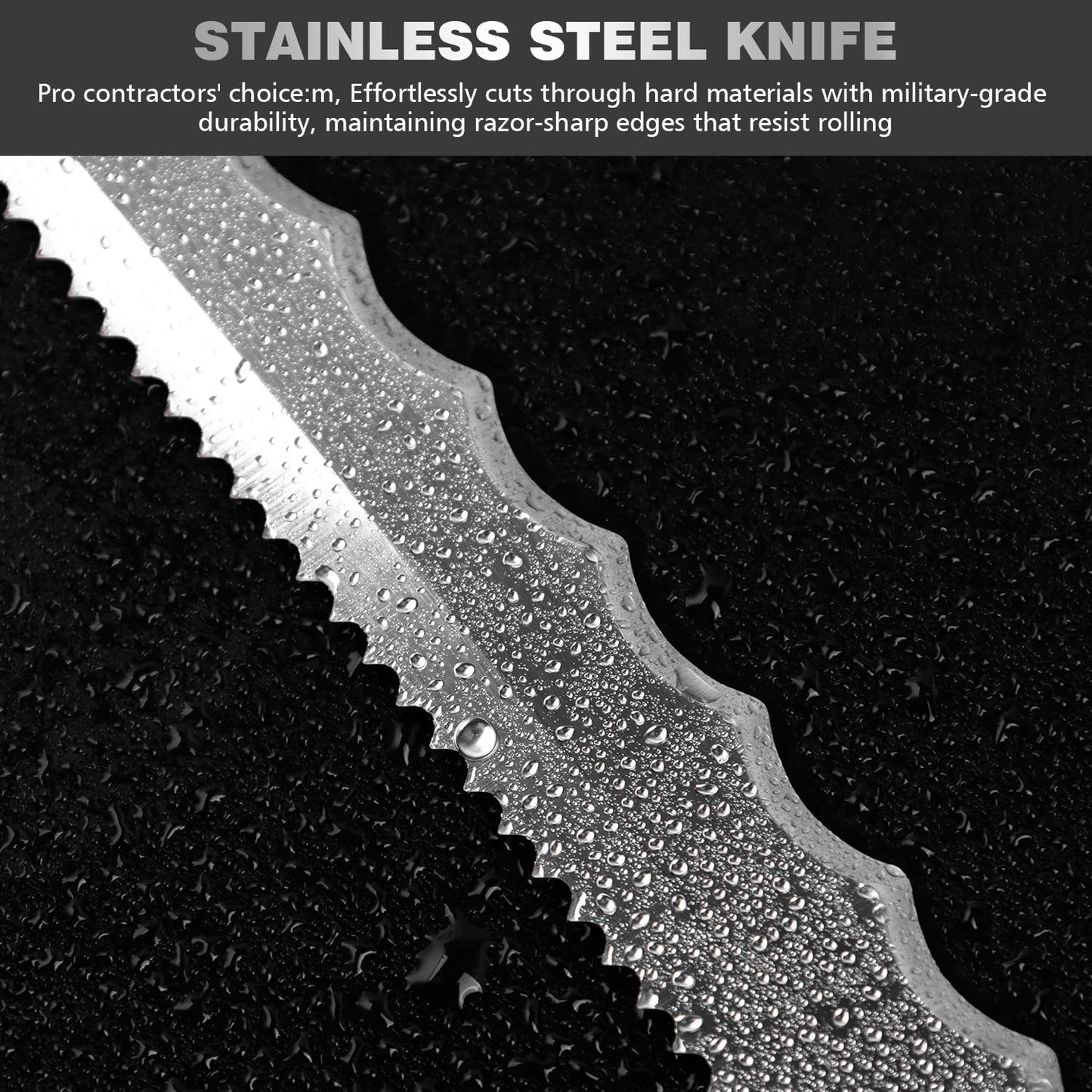 Sod Cutter knife: Stainless Steel Garden Knife 11.14-inch sharp blade, double-edged sod knife for outdoor, Lawn Repair, easy to carry (new blue)