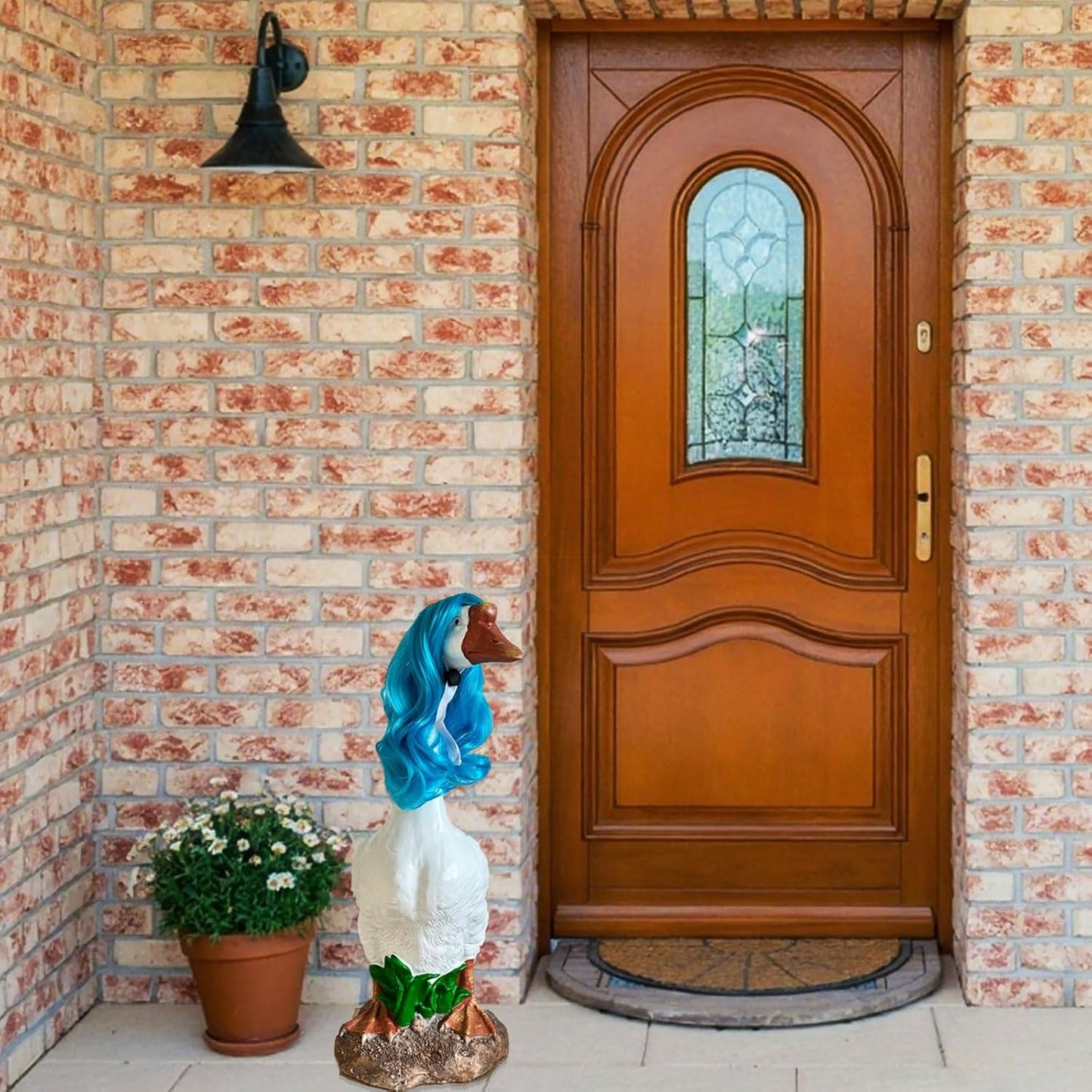 Porch Goose Wigs, Porch Goose Outfits Lawn Goose Statue Accessories for Outdoor Garden Patio Yard Goosey Decor （Style 4）