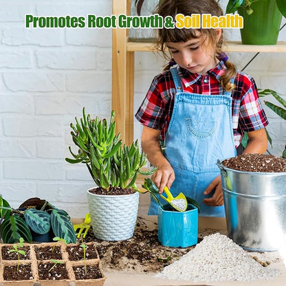 Horticultural Perlite for Plants 1qt, Natural Horticultural Soil Additive Conditioner Mix to Improve Soil Aeration & Dranage for Houseplant