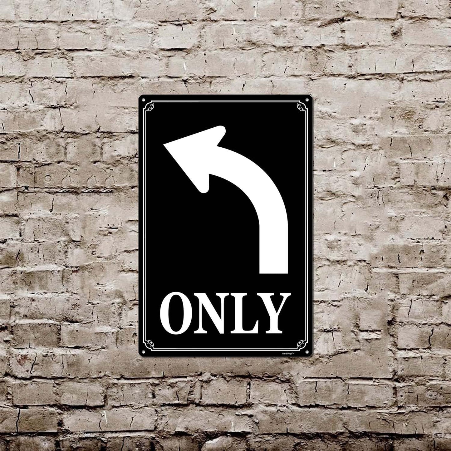 12x16" Right Turn Only Arrow Signs - High-Intensity Aluminum Parking Lot Sign, Weatherproof & Fade-Resistant, Ideal for Outdoor & Indoor Use - Curbside Sign