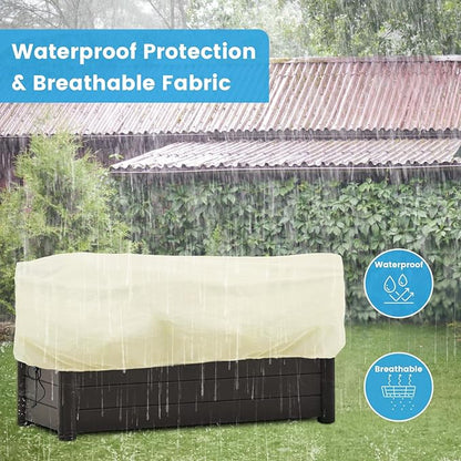 Bonviee 2 Packs Plant Covers Freeze Protection- Large Tree Covers Frost Protection Blankets for Plants, Reusable Shrub Jakets Covers for Winter, with Drawstring (43.3x17.7x15.7INCH /2 Pack)