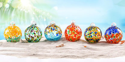 EUSTUMA Hand Blown Glass Witch Ball,Glass Ball Ornament Hanging Garden Gazing Ball Indoor Outdoor Home Décor. (1)