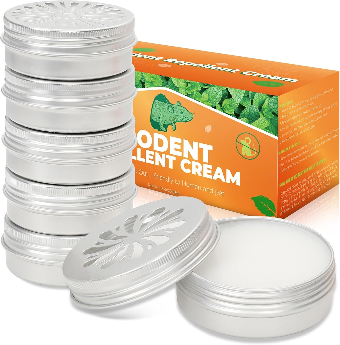 6 Pack Peppermint Mouse Repellent - Rat Repellents for Outdoor Car Engines Garages House, Rat Deterrent, All Pest Repellent for Mice, Rats, Snake, Squirrel