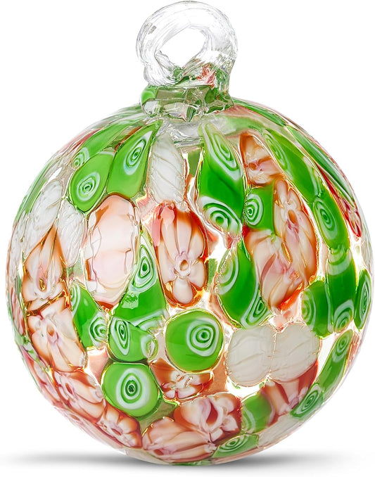Hand Blown Glass Witch Ball,Glass Ornament Hanging Garden Gazing Ball Indoor Outdoor Home Décor. (3)
