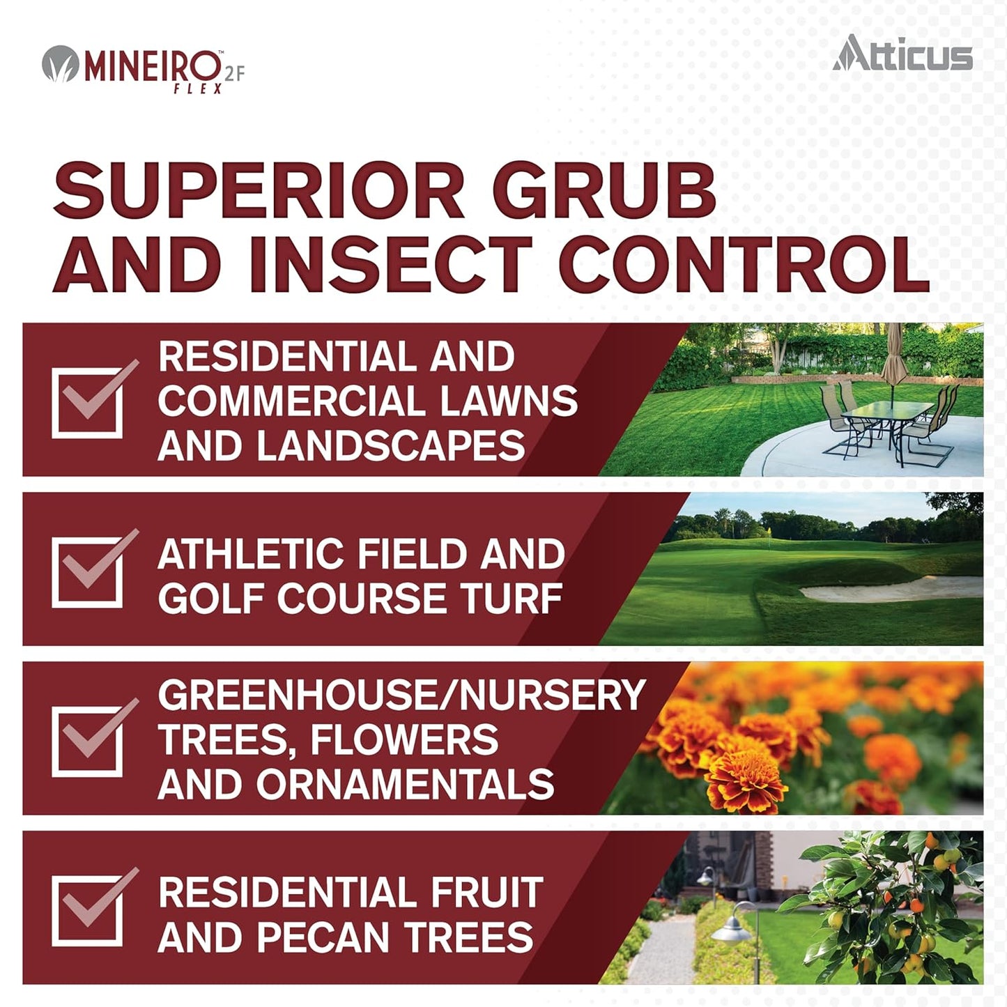 Atticus Mineiro 2F Flex Imidacloprid Systemic Insecticide (1 Gal) – Grub and Insect Control in Lawns and Landscapes