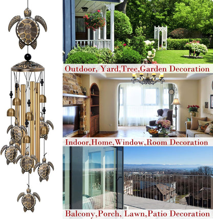 Sea Turtles Wind Chimes Decor, Mobile Blessing Wind Bells Decorate, Sympathy Wind Catcher, Memorial Gifts for Mom,Grandma,Woman (Housewarming/Outside/Indoor/Home/Room/Porch/Yard/Garden Decoration)