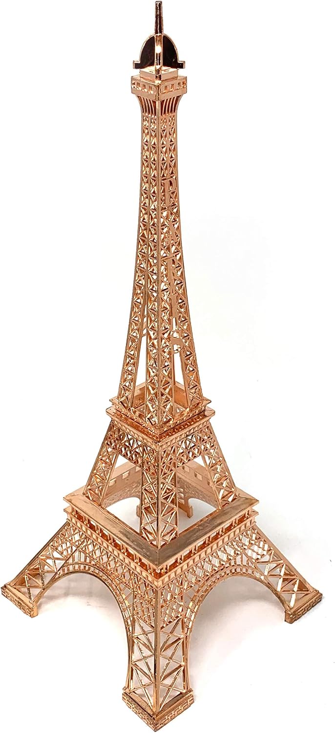 allgala Eiffel Tower Statue Decor Alloy Metal, and Size (24", Rose Gold)