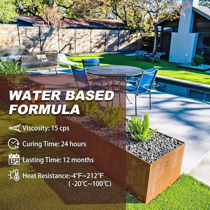 Mulch Glue - 128oz / 1 Gallon Landscape Adhesive Gravel Binder Glue with Applicator for Landscaping Concentrate Covers, Garden - Ready to Use Non Toxic Mulch Stabilizer for Pea Gravel, Stones, Bark