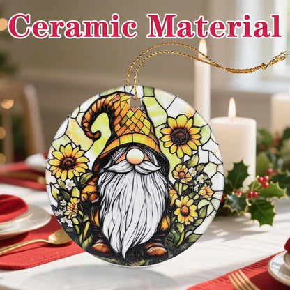 Christmas Ornament, Christmas Decoration, Ceramic-Style Gnome Ornament, Heirloom Keepsakes, Holiday Ornaments, Holiday Presents, Unique Xmas Gifts, Gift Exchange Ornaments, Gift Idea