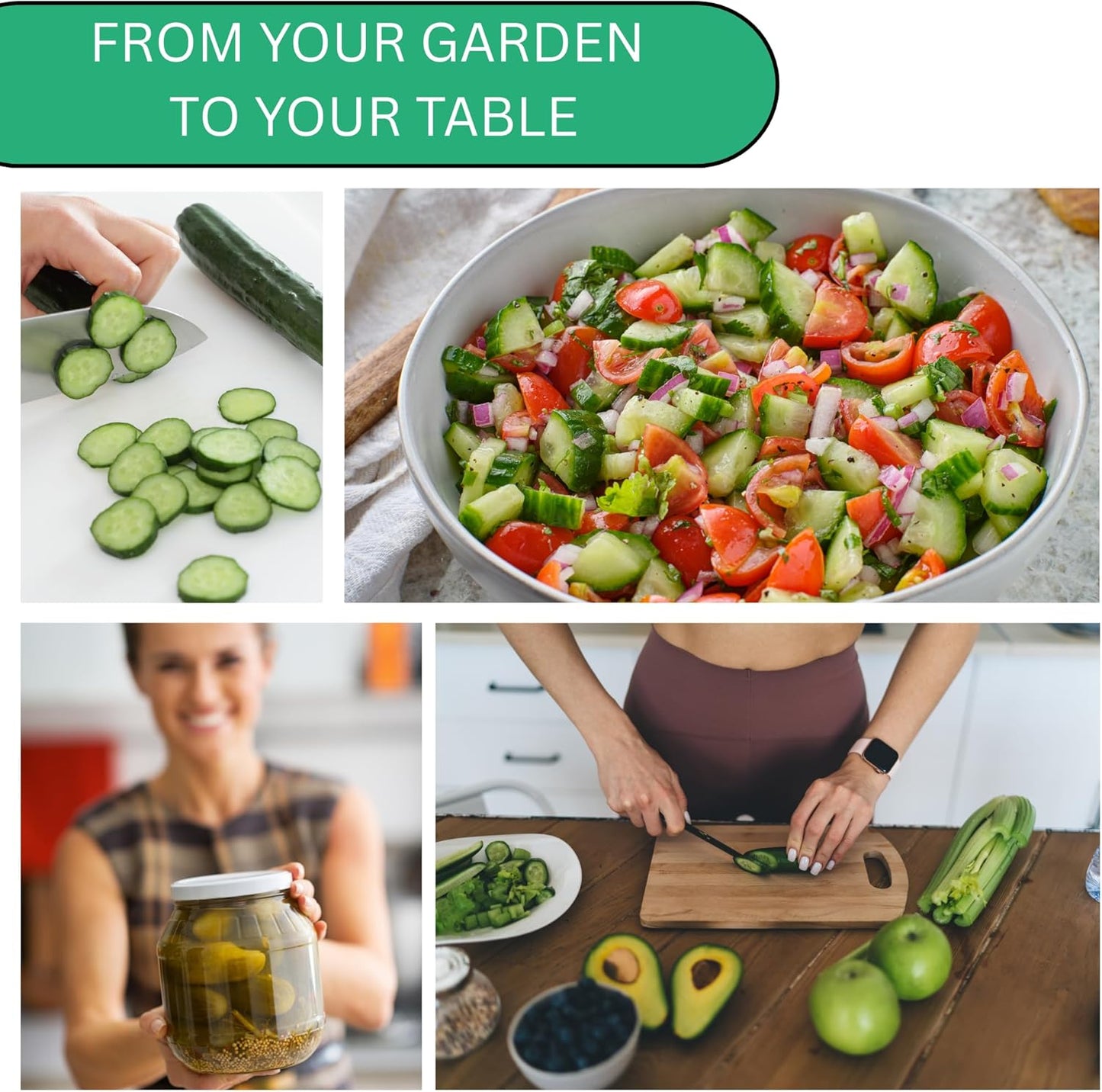 Woods Creek Seeds: National Pickling Cucumber Seeds for Planting - Over 90 Heirloom Cucumber Seed Pack - Non-GMO Pickling Cucumbers for Planting Indoors or Outdoors