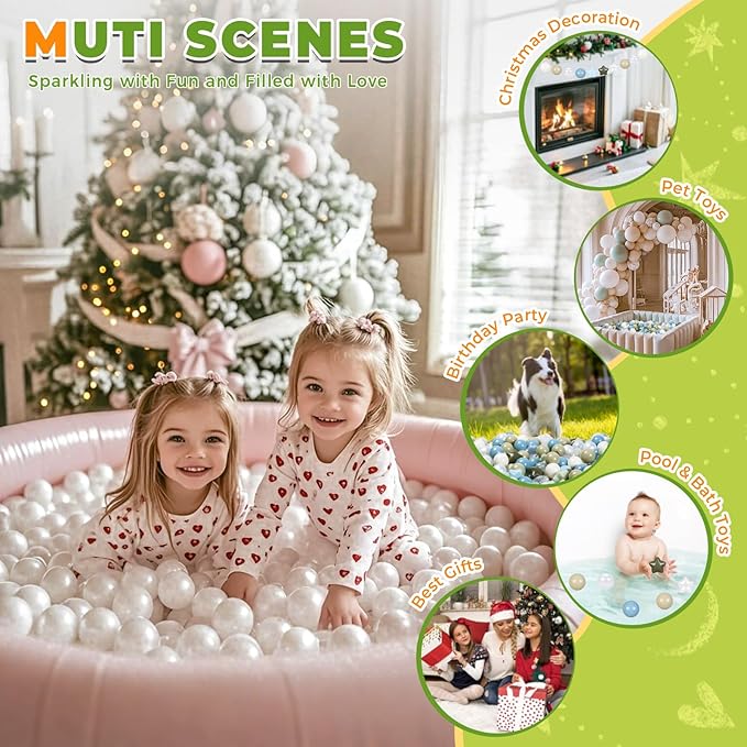 TRENDPLAY Plastic Balls for Ball Pits - Hollow Balls- Safe and Exciting Playtime - Perfect for Baby