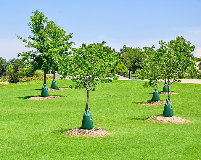 20 Gallon Tree Watering Bags, Reusable, Heavy Duty, Slow Release Water Bags for Trees, Premium PVC Tree Drip Irrigation Bags 5 Pack