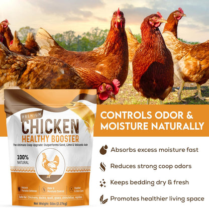 Chicken Dust Bath Sand Mix – Natural Poultry Dust for Feather & Skin Care | Diatomaceous Earth Blend | Coop Cleaner & Odor Control | Safe for Chickens, Ducks, Chinchillas-5 lbs