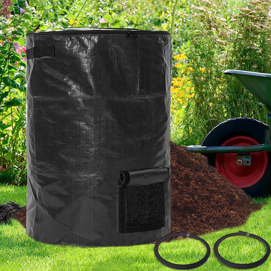Large Compost Bin Bags,Garden Compost Bin Bags 80 Gallon(300L) Outdoor Collapsible Garden Yard