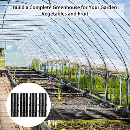 50 PCS 0.9 Inch Greenhouse Clamps Clips 23mm Plastic Black ABS Snap Clamp Tube Clip Garden Buildings Tube Clip for Greenhouse Film, Sunshade Nets, Frame Shelters (Outer Ø 1.06” inner Ø 0.9”)