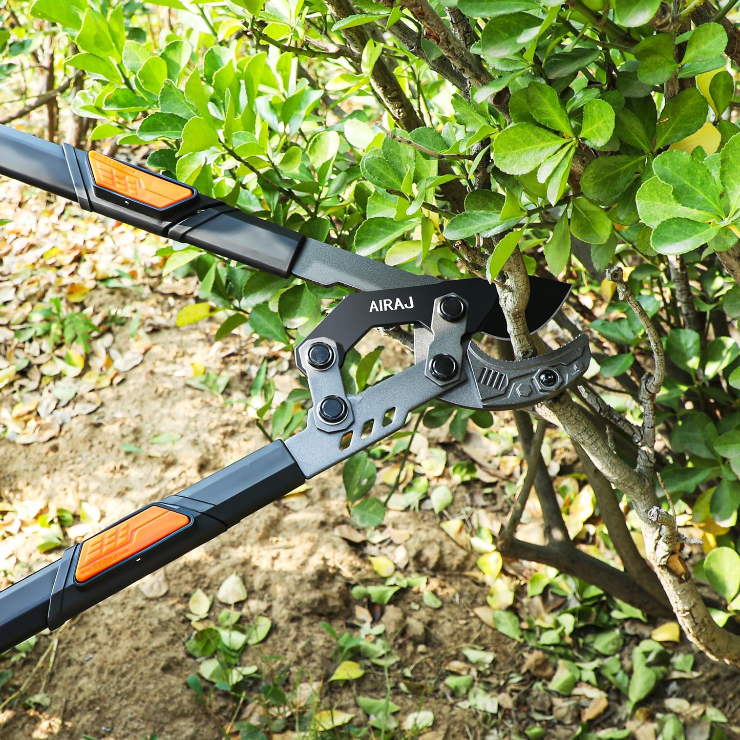 AIRAJ 27-37'' Extendable Anvil Loppers,Tree Trimmer Heavy Duty with Compound Action,Branch Cutter