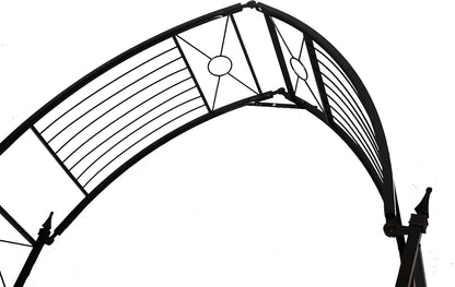 1.Go Steel Garden Arch, 8'2" High x 4'7" Wide, Garden Arbor for Various Climbing Plant, Outdoor Garden Lawn Backyard
