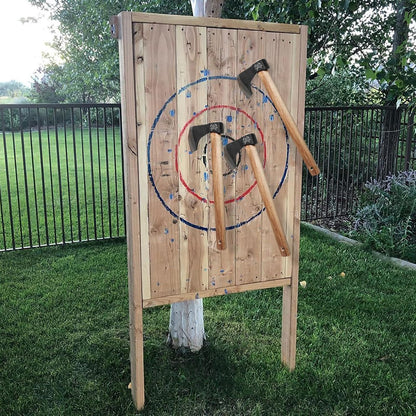 Throwing Axe Set, 3 Pack 18.9" Throwing Axes and Tomahawks with 1065 High Carbon Steel & Hickory Wooden Handle, Perfect for Axe Throwiing Game, Competition and Recreation, Gift for Men