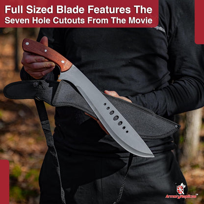 Armory Replicas - Book of Eli Stainless Steel Machete Knife - Premium-Quality, Authentic Kukri Design, and Rust-Resistant - 15-inch Blade with Nylon Sheath