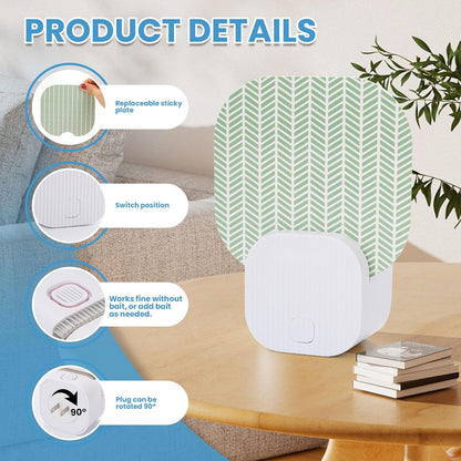 Fly Trap Indoor(1 Device + 3 Glue Cards), Mosquito Trap for Mosquito, Flies, Fruit Flies, Moths, Gnats, gnat Traps for House Indoor