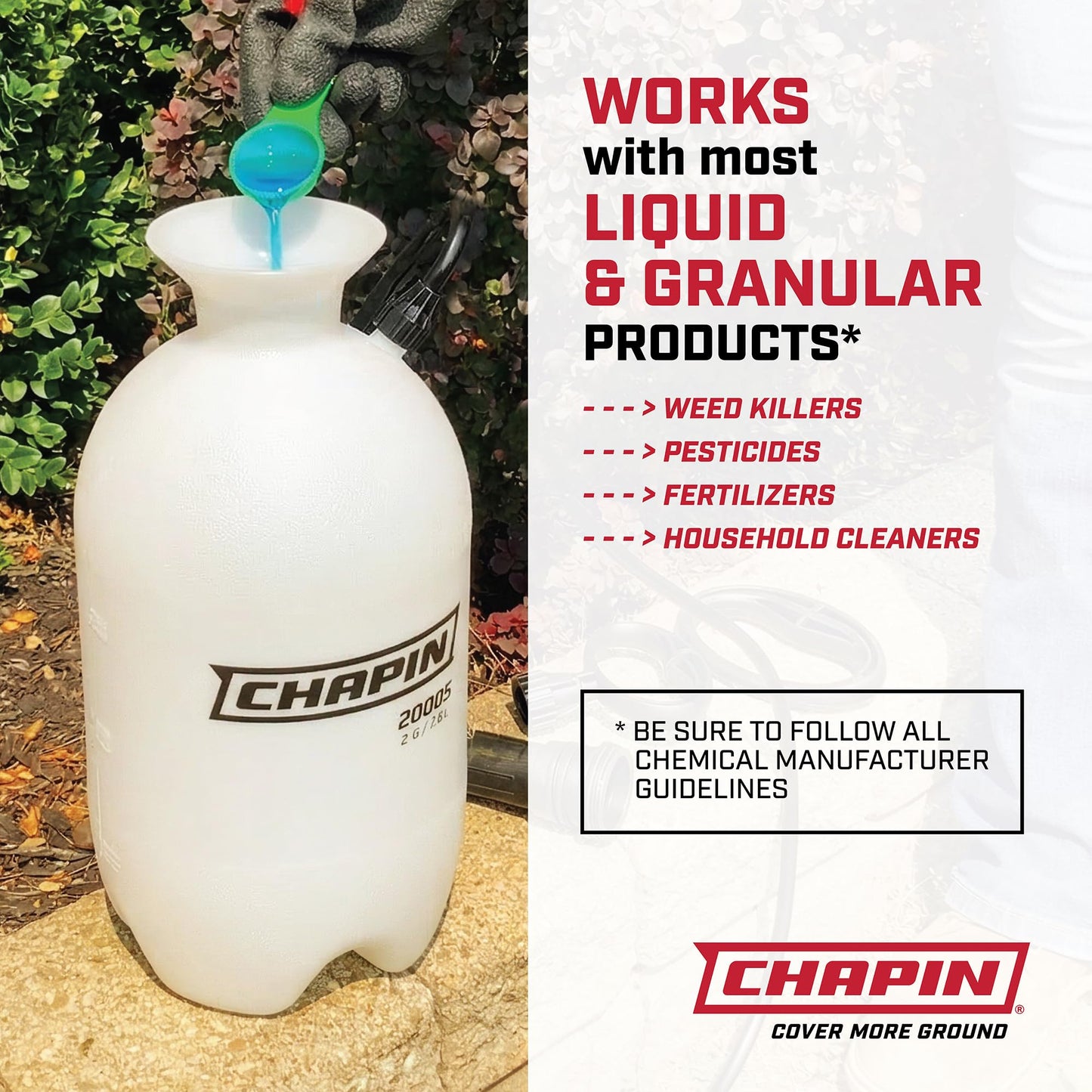 Chapin 1-Gallon Pump Sprayer, Easy Use for Home & Garden, 2pk