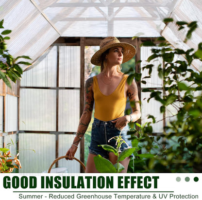 Tatuo 36 Pack 4' X 2' X 0.16'' Polycarbonate Greenhouse Panels Polycarbonate Sheets Twin-Wall Roof Panels Waterproof UV Protected Clear Corrugated Plastic Roofing for Greenhouse Replacement