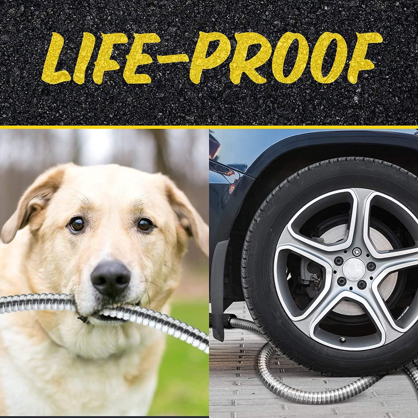 Bionic Steel PRO 75ft Garden Hose with Nozzle, 304 Stainless Steel Metal 75ft Water Hose Flexible Hose, Kink Free, Lightweight & Heavy Duty, Crush Resistant Fitting, Easy Coil, 500 PSI 2025 Model