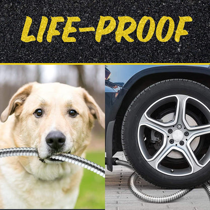Bionic Steel PRO 75ft Garden Hose with Nozzle, 304 Stainless Steel Metal 75ft Water Hose Flexible Hose, Kink Free, Lightweight & Heavy Duty, Crush Resistant Fitting, Easy Coil, 500 PSI 2025 Model