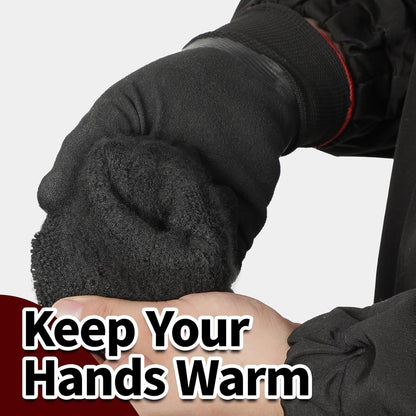 Schwer 2 Pairs Waterproof Winter Work Gloves, ANSI A2 Cut Resistant Freezer Gloves for Outdoor Cold Weather Keep Hands Warm, Thermal Insulated Gloves for Shoveling Snow, Ice Fishing, Super Grip, L