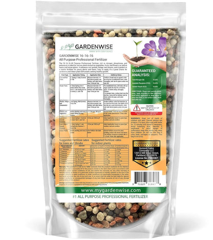 16-16-16 All Purpose Professional Fertilizer - Lawn, Flower, Tree, Shrub & Vegetable Garden Fertilizer (1 Quart)