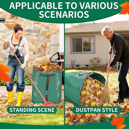 Hysagtek Leaf Collector Large Yard Dustpan - 53 Gallon Leaf Bags Leaves Collector Reusable Yard Waste Bags for Lawn Care, Camping & Recycling