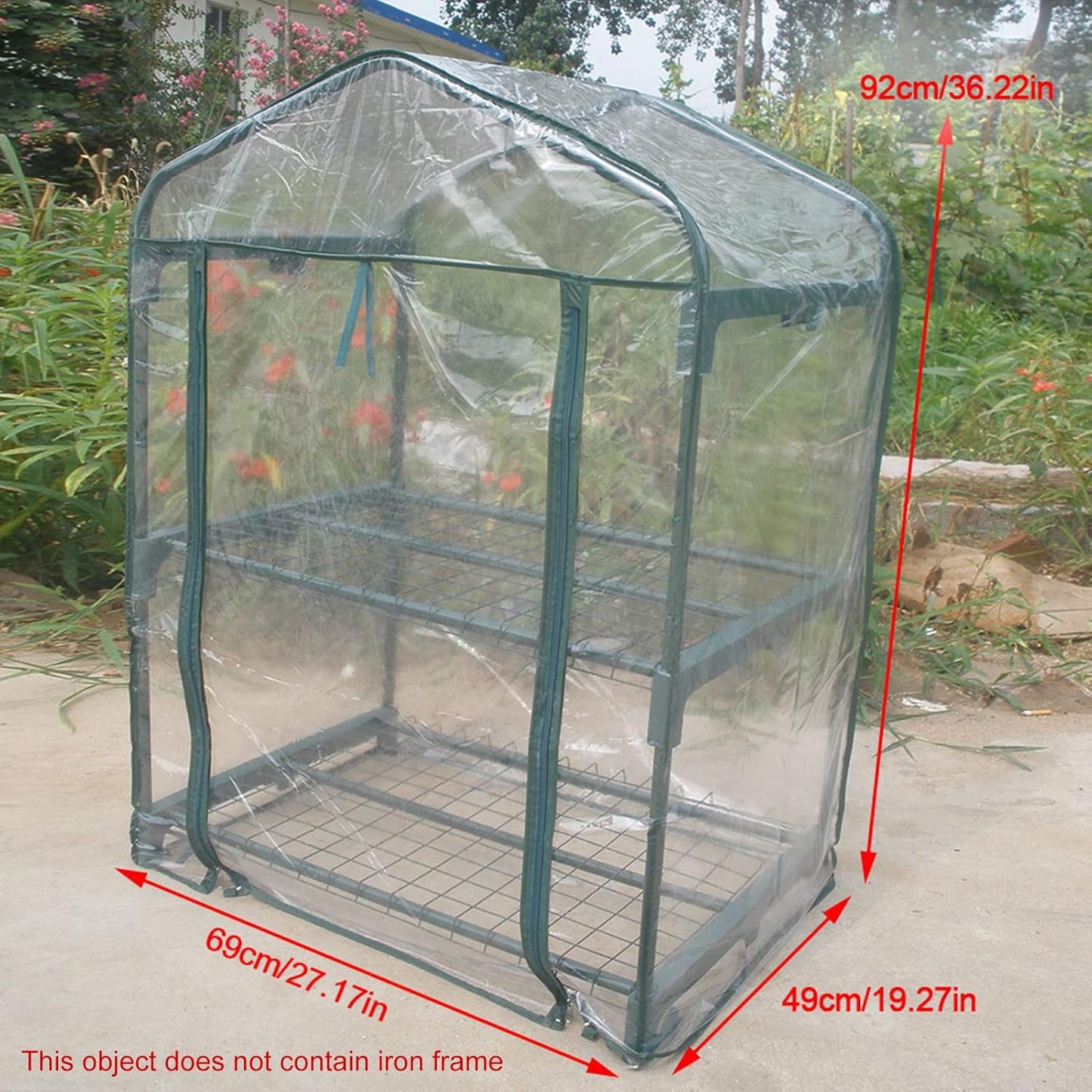 Mini Portable Garden Greenhouse PVC Cover - Outdoor Warm Plant Shelter for Flowers and Seedlings Without Stand