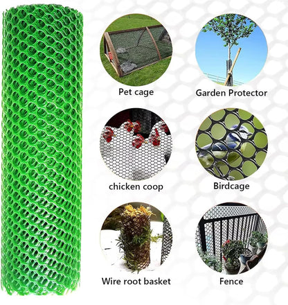 Wire Fence Mesh Green Plastic Mesh Roll 39.3″ Wide Poultry Fencing Multi-Use Garden Fence for Snow Fence Chicken Plants Balcony Protection Barrier(Size:1x30M - Mesh 1.2cm)