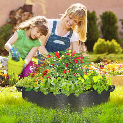 50 Gallon Plant Grow Bags, Large Fabric Raised Garden Bed with Handles, Durable Garden Beds Planters Aeration Gardening Container to Grow Vegetables for Outdoor Plants