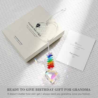 Grandma Gifts, K9 Crystal Suncatcher Grandma Birthday Gifts from Granddaughter Grandson Grandchildren Grandkids for Mothers Day Christmas