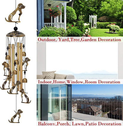Outdoor Dog Wind Chimes Decor, Mobile Blessing Wind Bells Decorate, Sympathy Wind Catcher, Memorial Gifts for Mom, Grandma, Woman (Housewarming/Outside/Indoor/Home/Room/Porch/Yard/Garden Decoration)