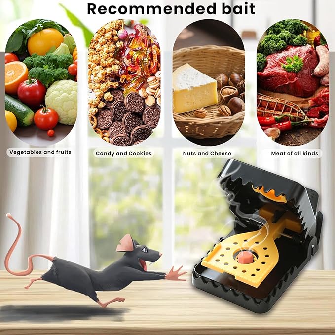 Mouse Traps, Rat Trap Quick Effectively Mouse Trap Rat Traps Indoor for Home, Plastic Mousetraps Indoor Outdoor Use Snap Traps for Mice Used Anywhere, Quick Set Up and Reusable Mouse Traps 9set