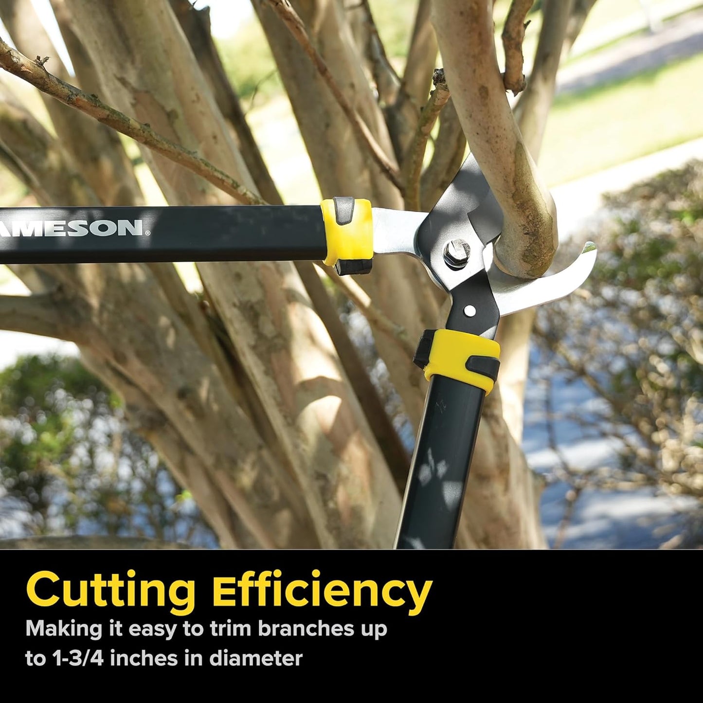 Jameson Heavy-Duty 29″ Bypass Lopper | 1-3/4″ Cutting Capacity | Non-Stick Blade | Aluminum Frame | Ergonomic Grips | Gardening & Landscaping Tool