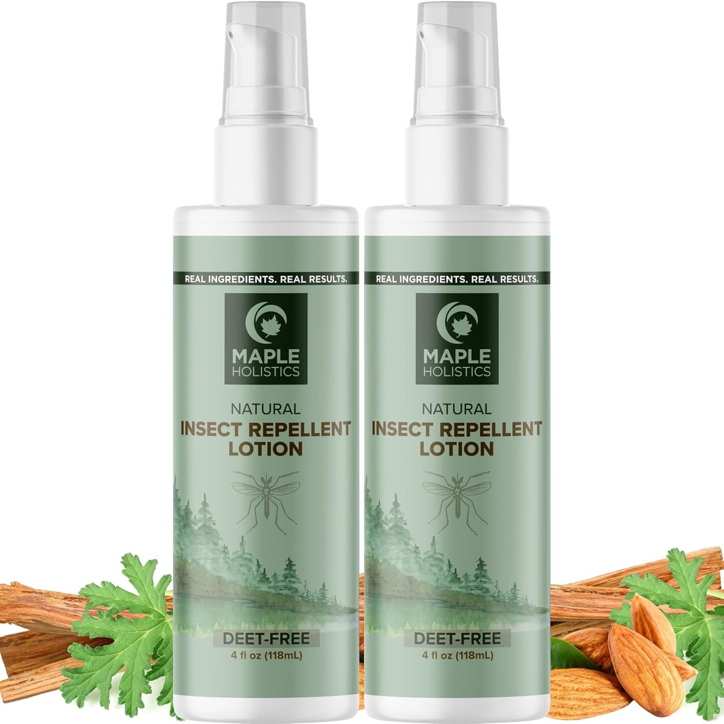 Bug Repellent Lotion for Adults & Kids - DEET Free Insect Repellent Lotion for Ticks & Mosquitoes - Made with Citronella & Lemongrass - Dermatologist Tested - Light Scent Vegan & Cruelty Free (8oz)