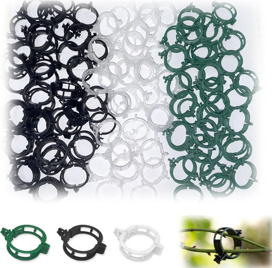 300 pcs Plant Support Clips, VEINARDYL Plastic Secured Garden Clips Trellis Clips for Climbing Plants Tomato Clips Vegetable Clips Flowers Stem Vine Fixing Clips for Plants Upright Outdoor Plants