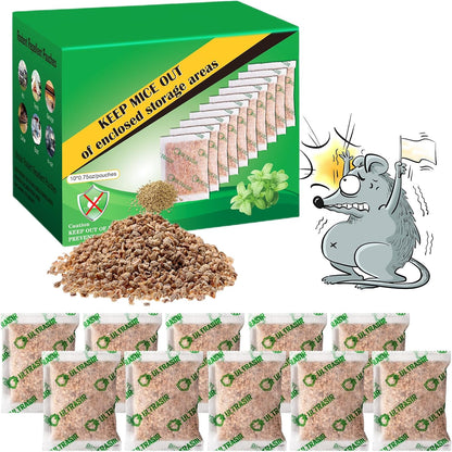 Mouse and Squirrel Repellent Pouches, 10 Packs Rat Repellent for Mice, Squirrels, Voles, Rodent Control for Indoor/Outdoor, Pet Safe Mouse Deterrent for House, Garden, Car, RV, Garage, Basement