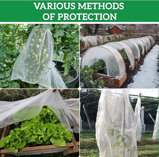 Plant Covers Freeze Protection 6.5 ft x 25 ft Fabric Frost Cloths for Outdoor Plants 1oz/yd² Floating Row Plant Blankets for Winter Frost Sun Protection
