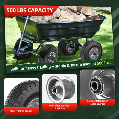 4.10/3.50-4 Tire and Wheel Flat Free,10-Inch Solid Wheel Replacement with 5/8 Bearings,2.2" Offset Hub -Compatible with Hand Truck,Wheelbarrow,Dolly(Gray)