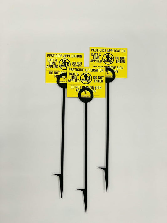 Lawn Treatment Application Stakes & NEW YORK Signs (Premium Style Stakes / 500 pc. Pack)