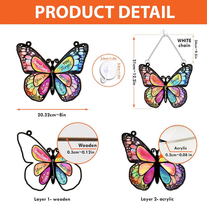 Macorner Acrylic Window Hanging Suncatcher Butterfly Window, Birthay Gifts for Women, Sometimes You Forget Your Awesome Thank You Gifts for Her, for Mom, Grandma, Wife, Friend