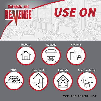 Revenge Total Release Flea Fogger, Pack of 3 6 oz Ready-to-Use Cans, Long Lasting Formula Kills Fleas and More
